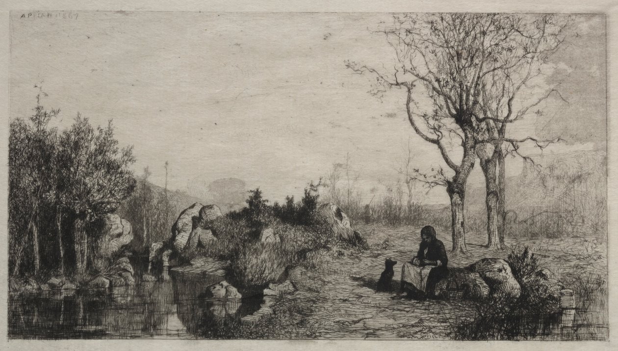 A patak partja Rossillonban, 1867. alkotó: Adolphe Appian