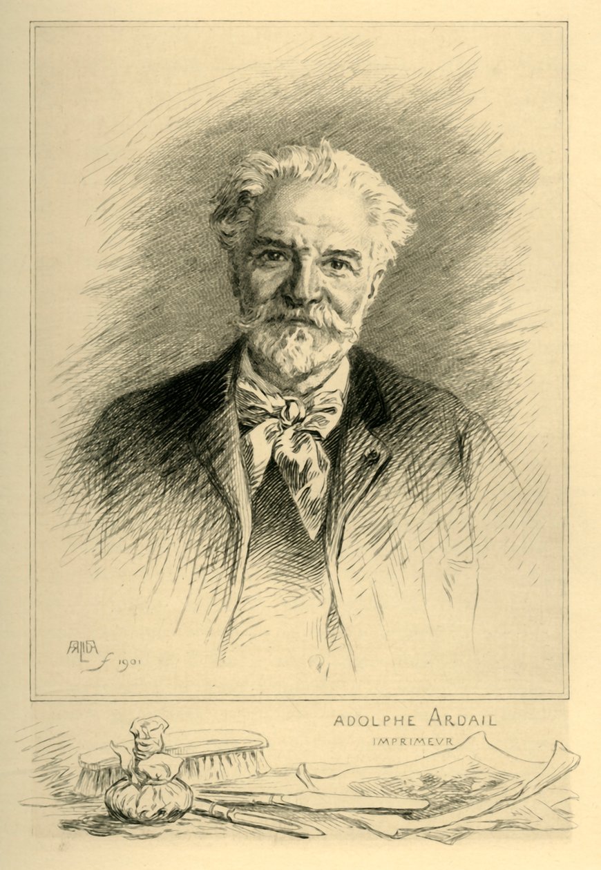 „Adolphe Ardail, nyomdász”, 1901, 1903. alkotó: Adolphe Ardail