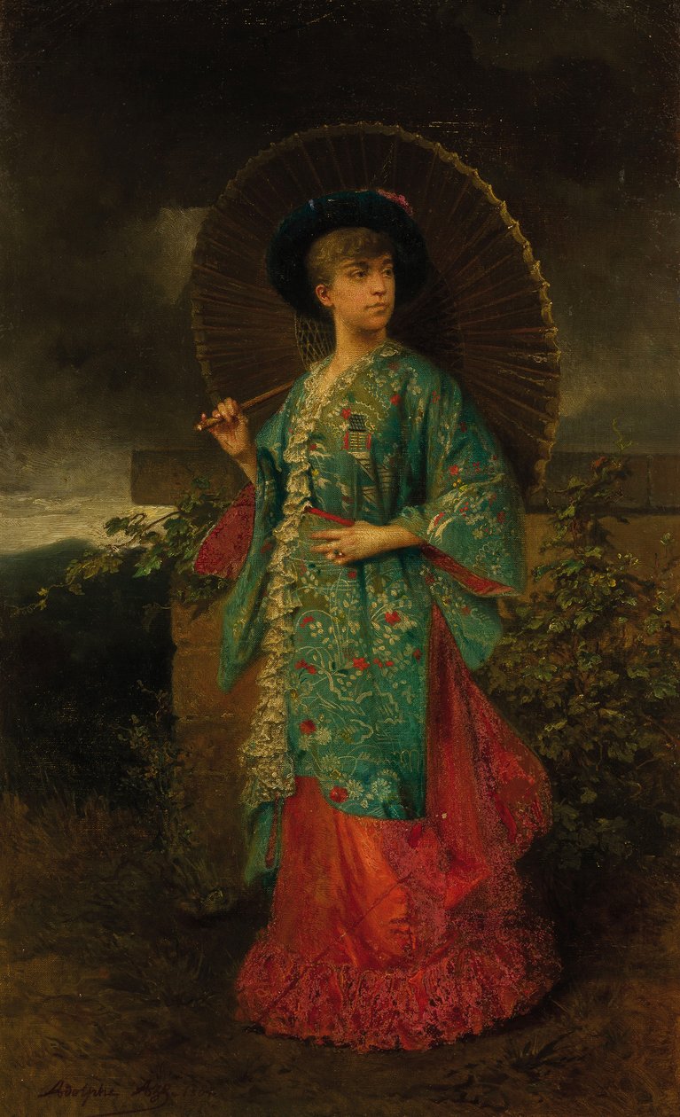 Mecklenburg-Schwerin Helene 1814-1858, orléans-i hercegnő portréja, 1883. alkotó: Adolphe Aze