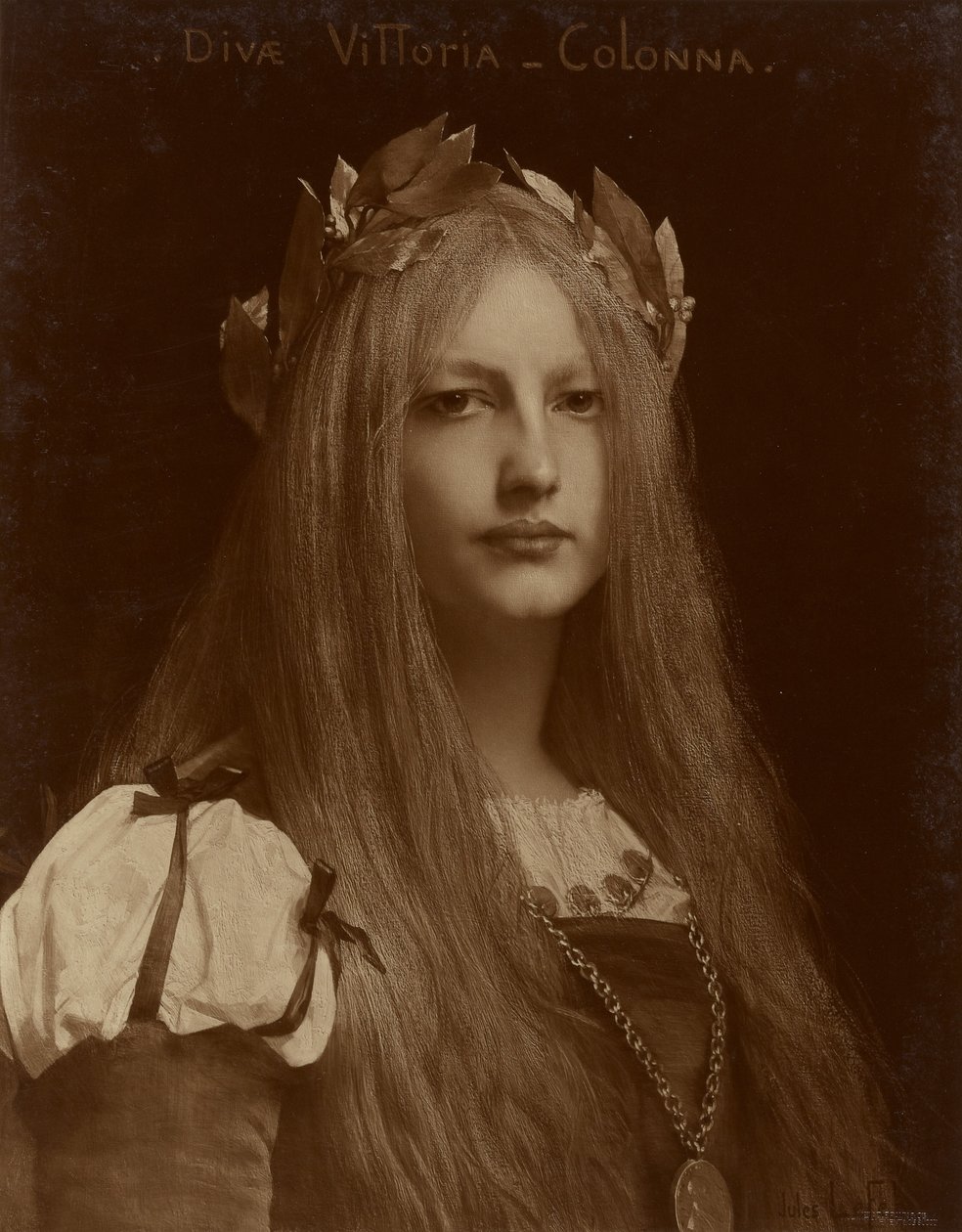 J. Febre "Vittoria Colonna" című műve. alkotó: Adolphe Braun