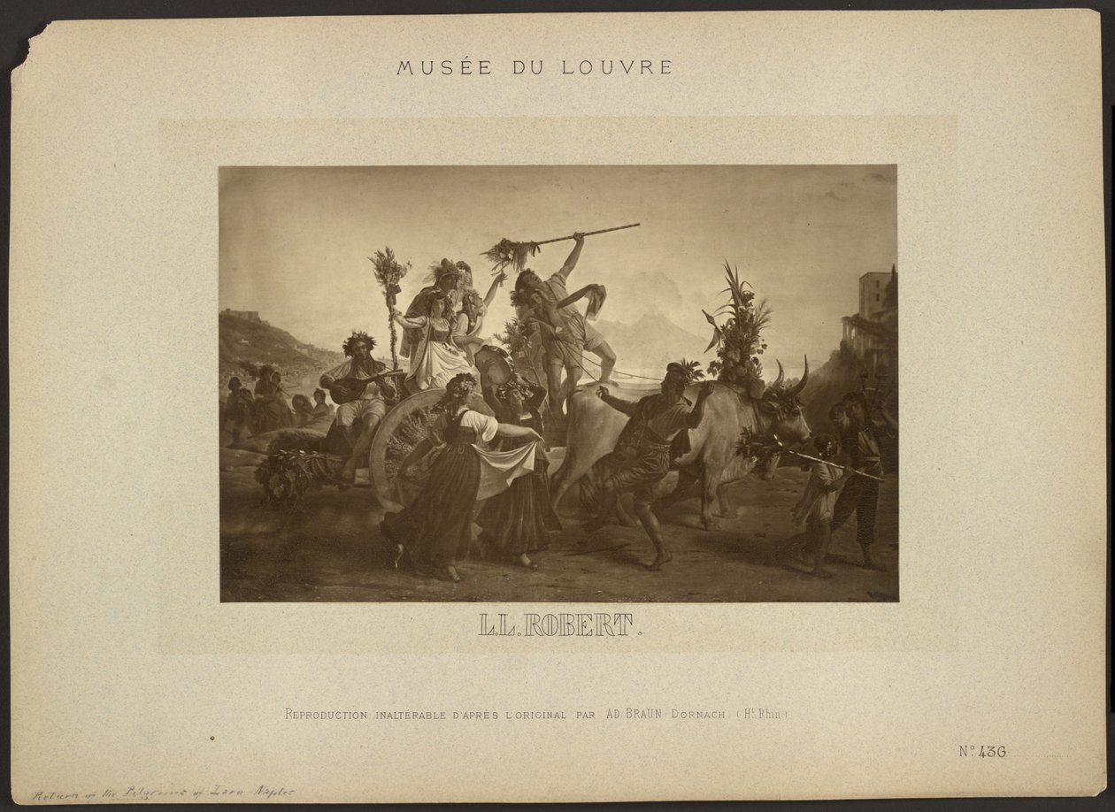 [Visszatérés a Madonna dell’Arco ünnepéről – Robert festménye, Louvre Múzeum] alkotó: Adolphe Braun