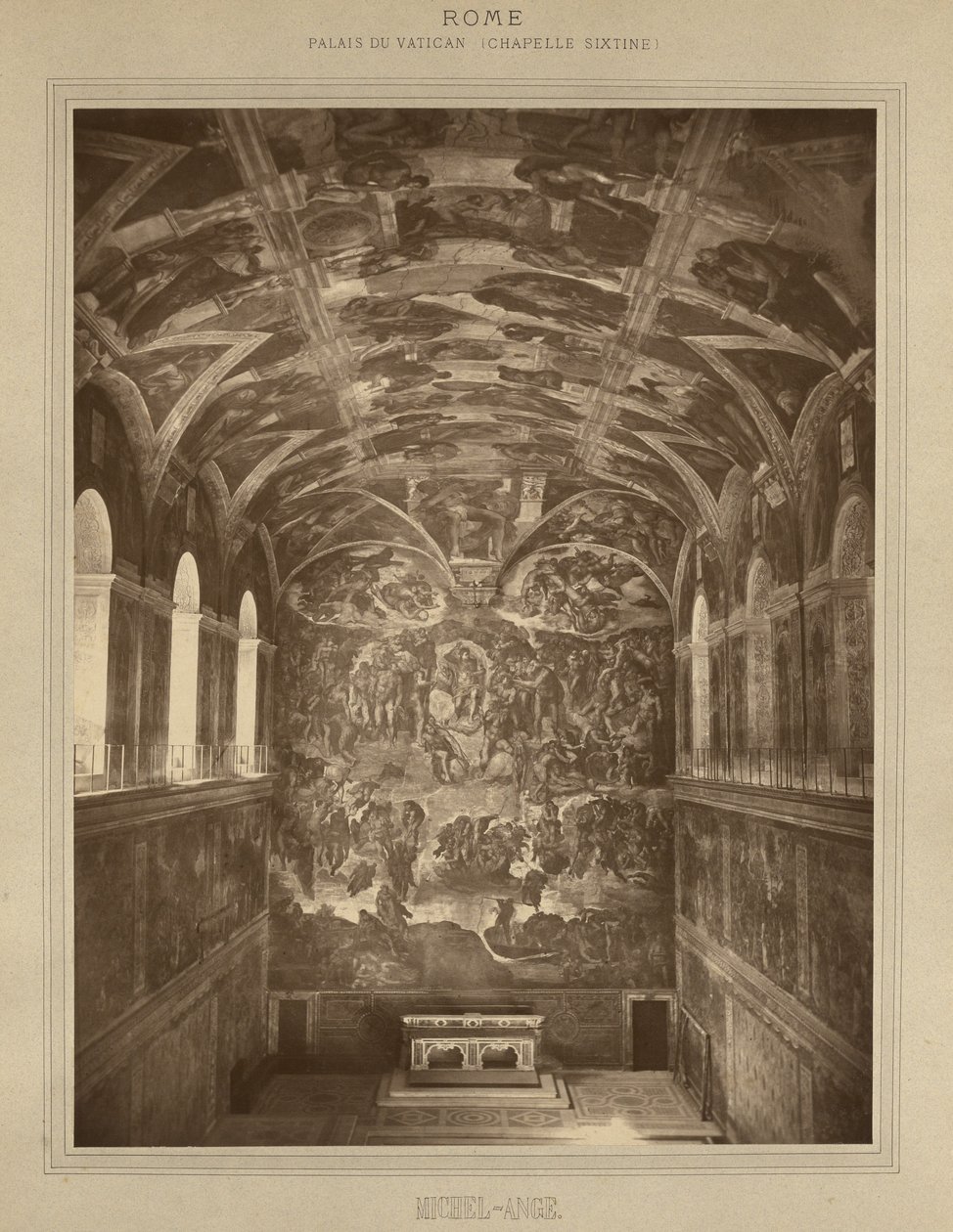 Róma – Vatikáni Palota, Sixtus-kápolna – Michelangelo alkotó: Adolphe Braun