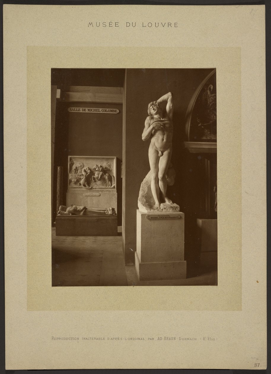 [Michelangelo: A haldokló rabszolga, Louvre Múzeum] alkotó: Adolphe Braun