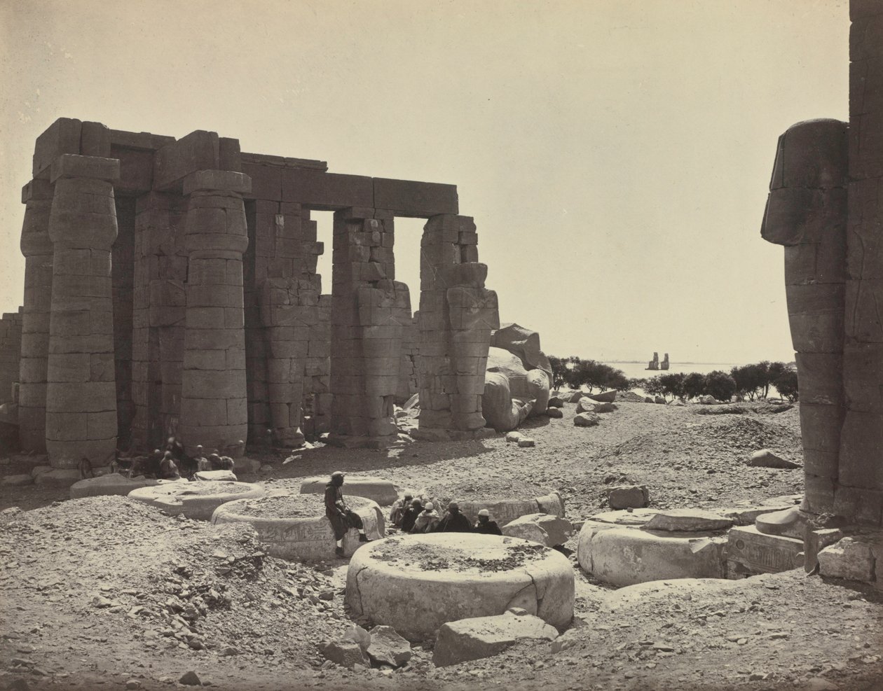 The Ramesseum, Théba, 1869. alkotó: Adolphe Braun