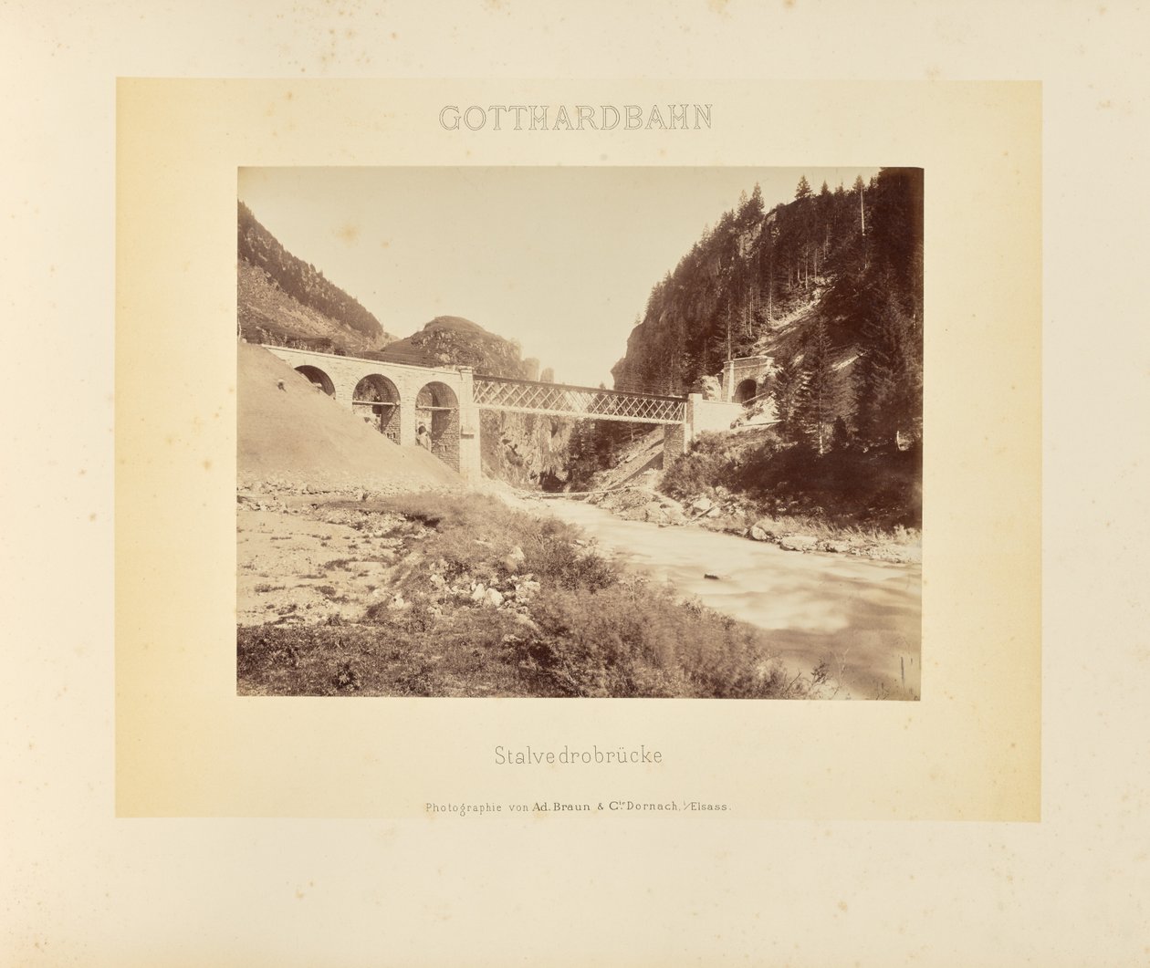 Gotthard-vasút: Stalvedro-híd alkotó: Adolphe Braun and Cie