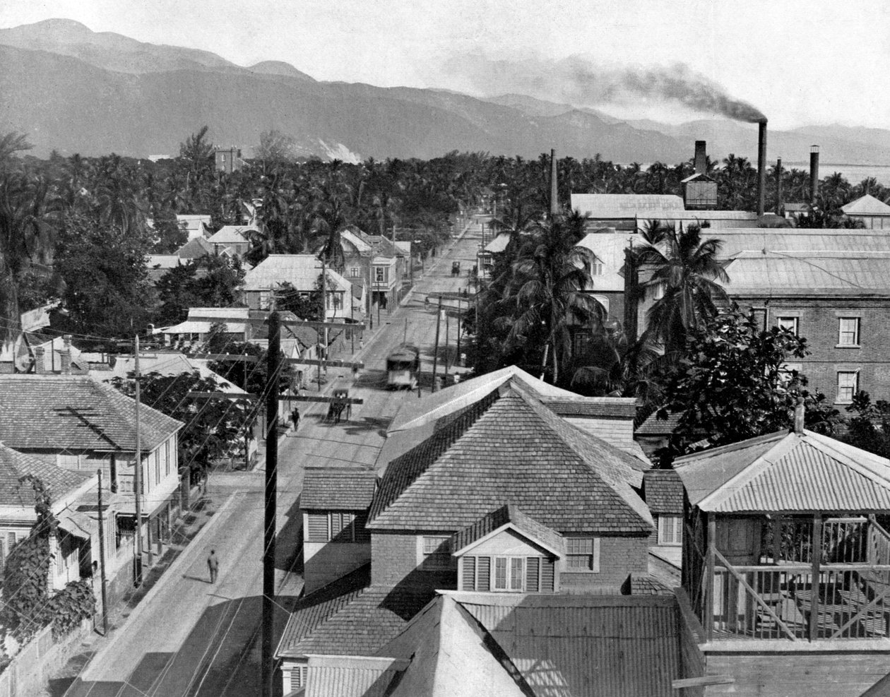 Harbour Street East, Kingston, Jamaica, c1905. alkotó: Adolphe Duperly and Son