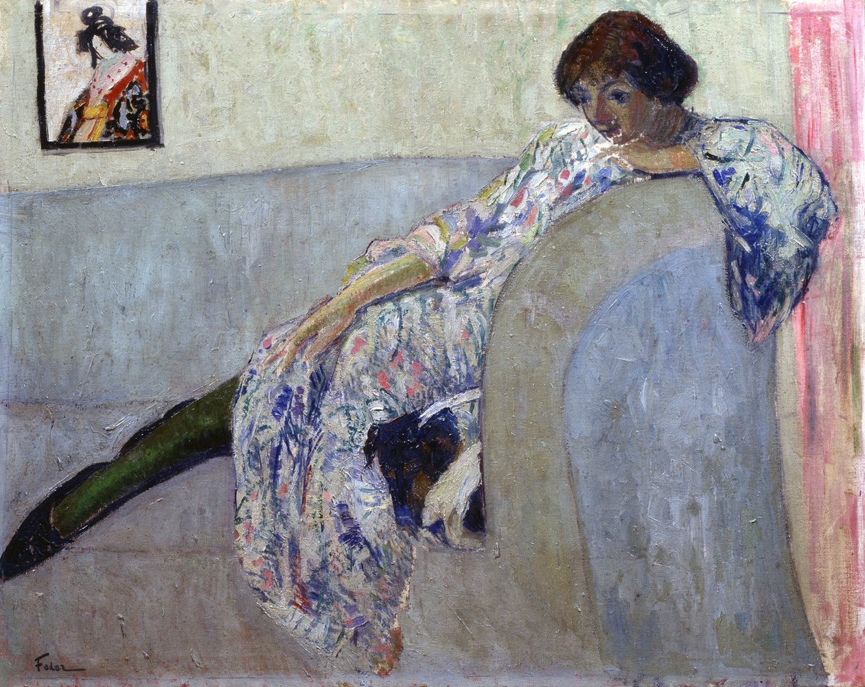 Inber Vera költőnő portréja 1890-1972, 1920-as évek alkotó: Adolphe Feder