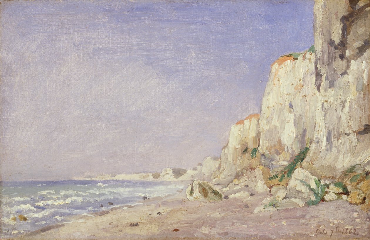Sziklák Dieppe közelében, 1862 alkotó: Adolphe Felix Cals