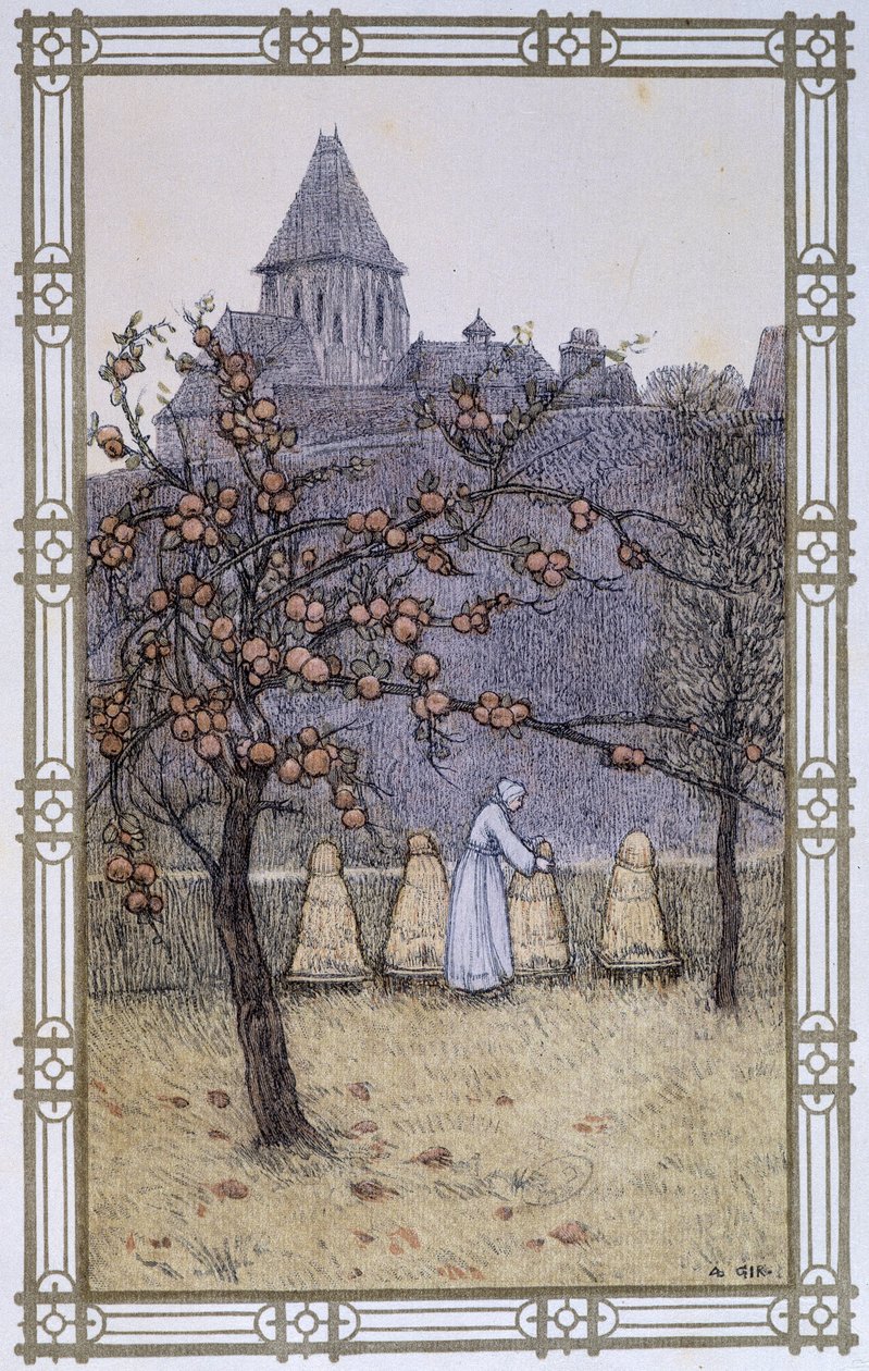 A méhek élete: a méhészet munkája - A. Giraudon rajza alkotó: Adolphe Giraudon