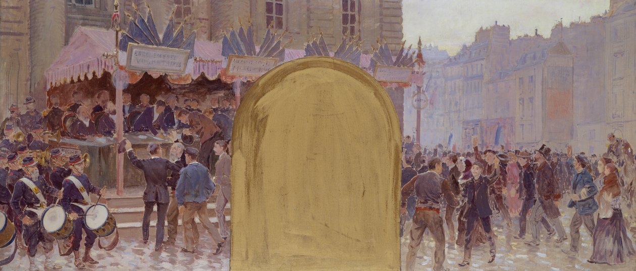 Az önkéntesek beiratkozása, Place du Pantheon alkotó: Adolphe Gustave Binet