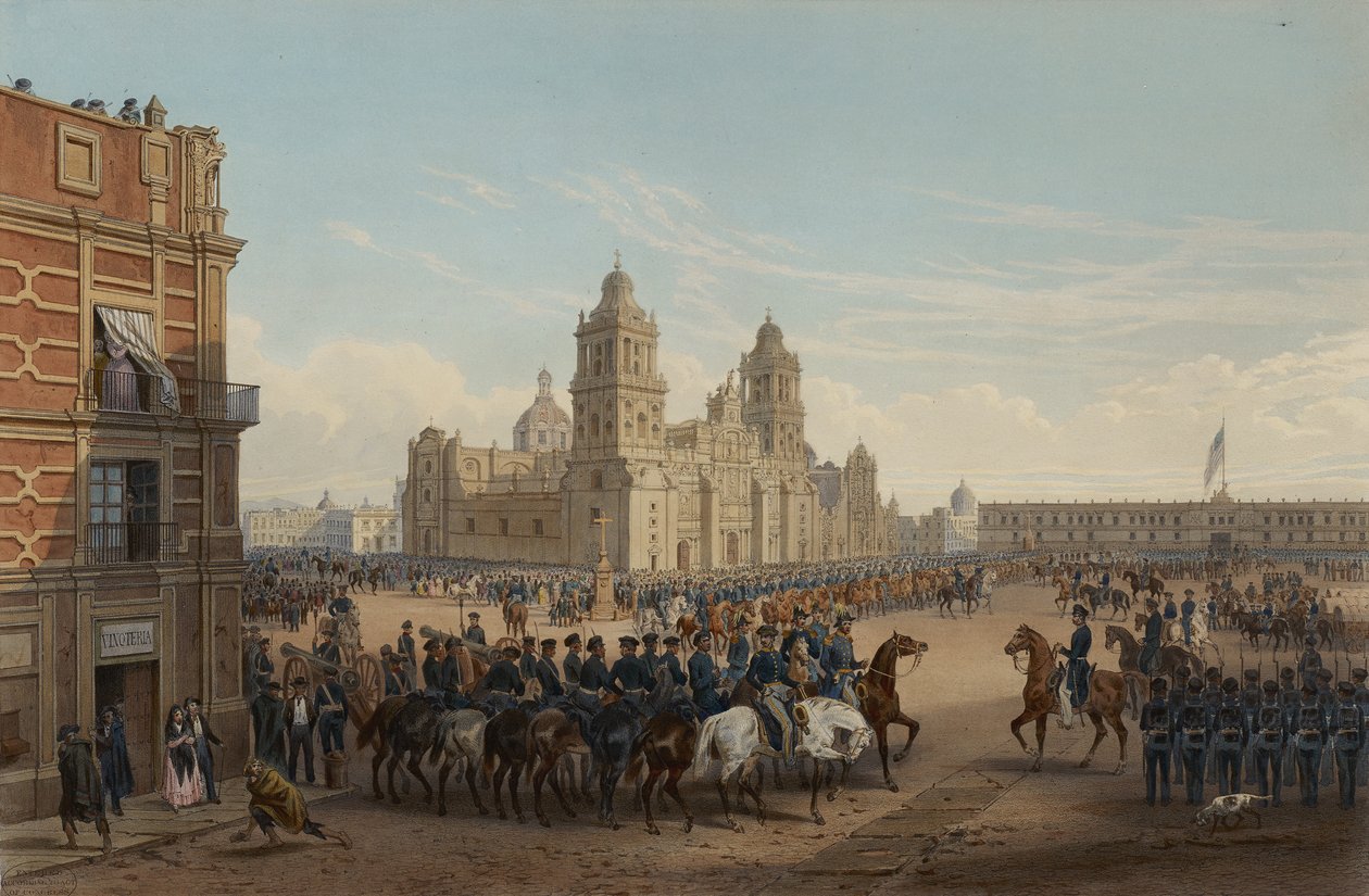Genl. Scott belépése Mexikóba alkotó: Adolphe Jean Baptiste Bayot