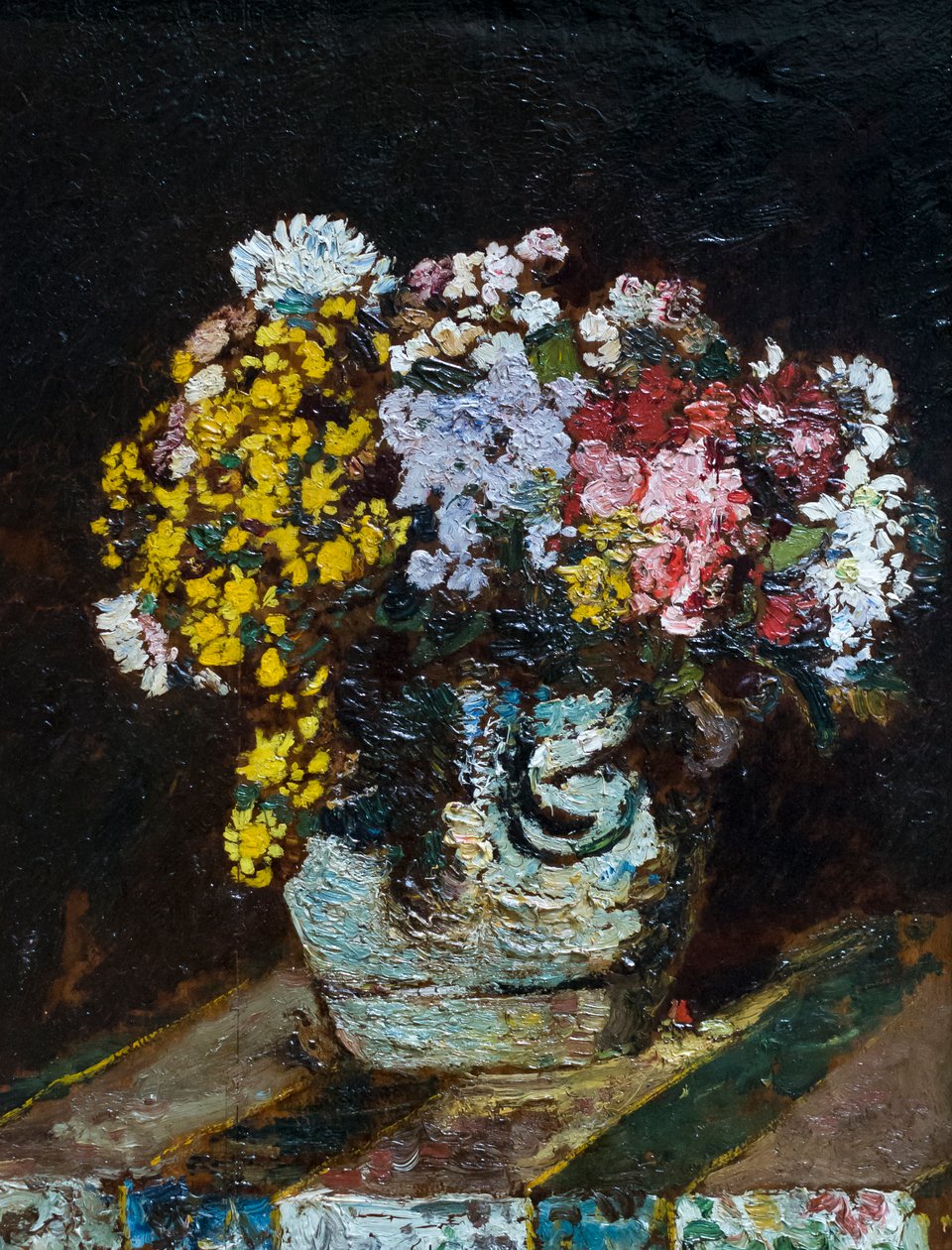Vadvirágváza, 1870-80 körül (olaj, fa) alkotó: Adolphe Joseph Thomas Monticelli