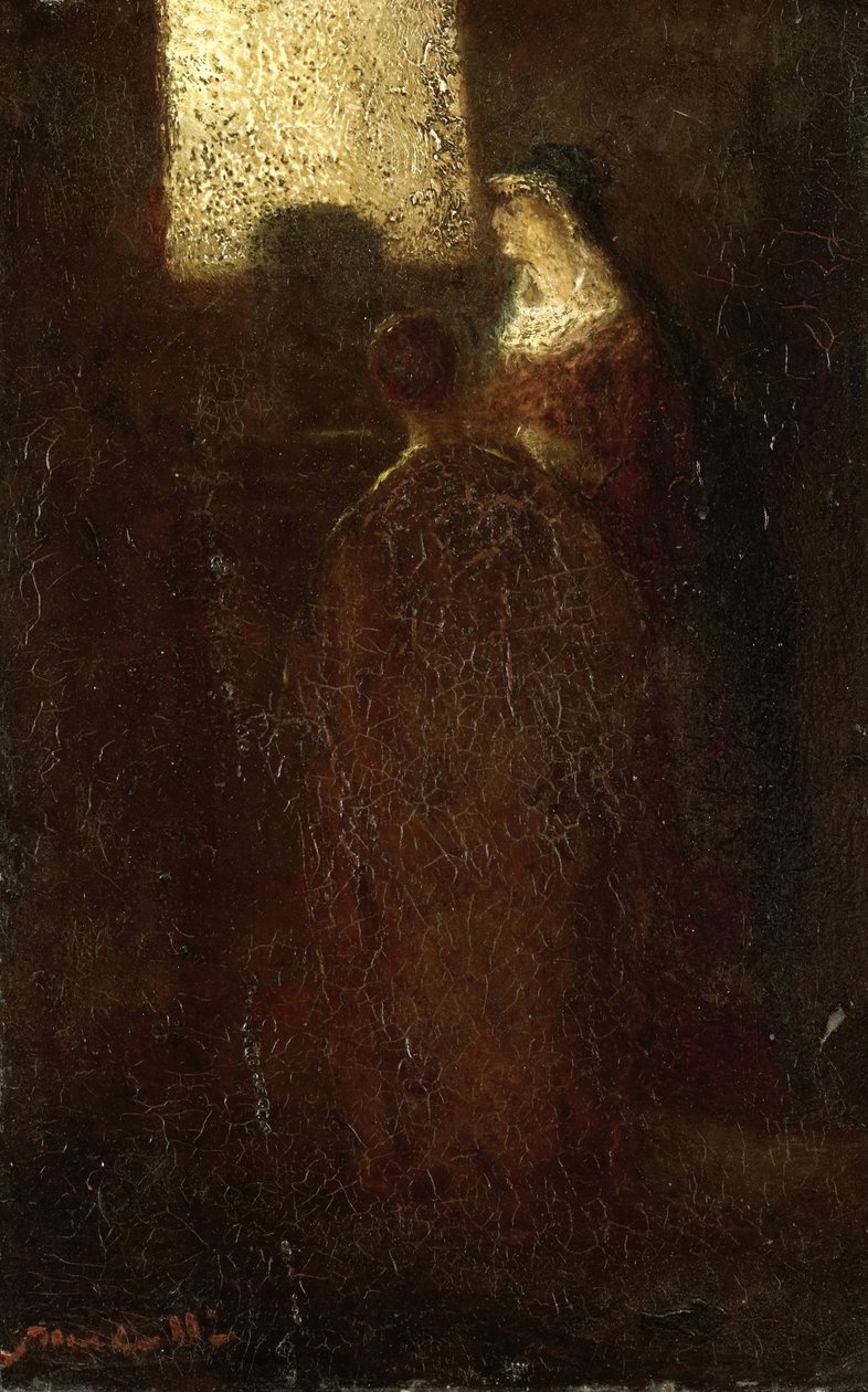 Az oltárnál alkotó: Adolphe Joseph Thomas Monticelli