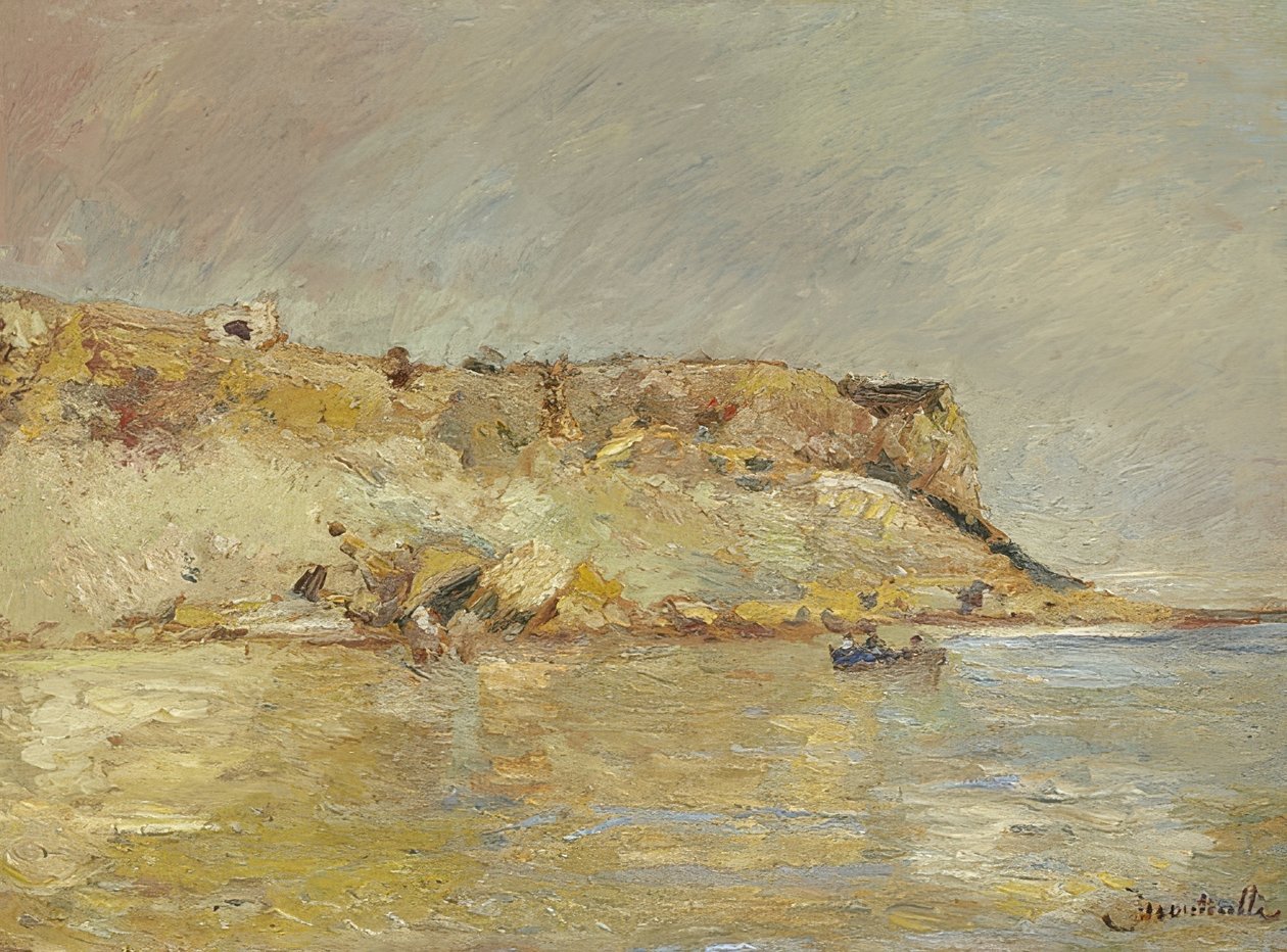 Sziklás part. 1870-80 alkotó: Adolphe Joseph Thomas Monticelli