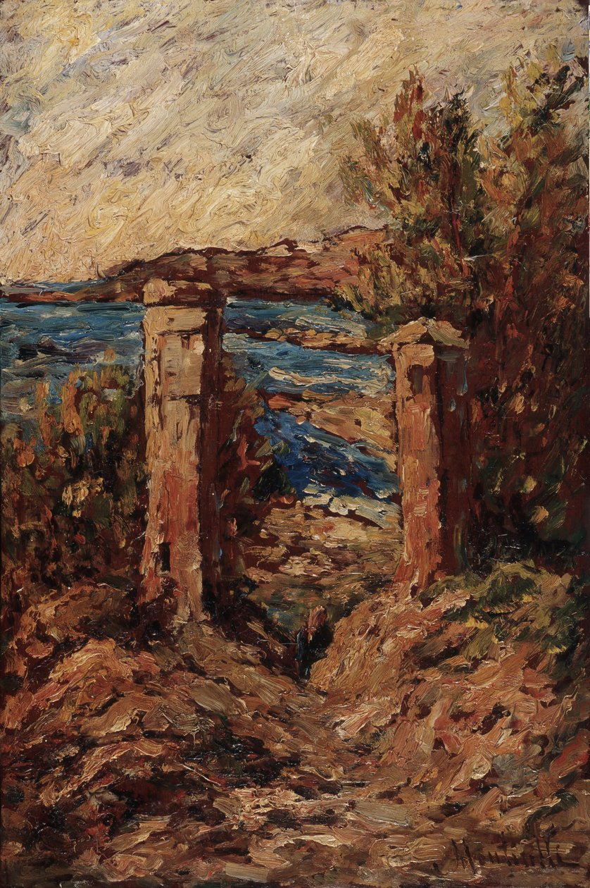 Cassis portálja, Táj a tengerparton Adolphe Monticelli (1824-1886) festménye, mérete: 45x30 cm Musee Grobet-Labadie alkotó: Adolphe Joseph Thomas Monticelli