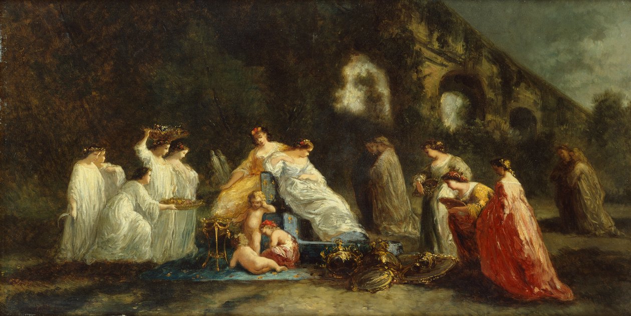 A Flóra Fesztiválja alkotó: Adolphe Joseph Thomas Monticelli