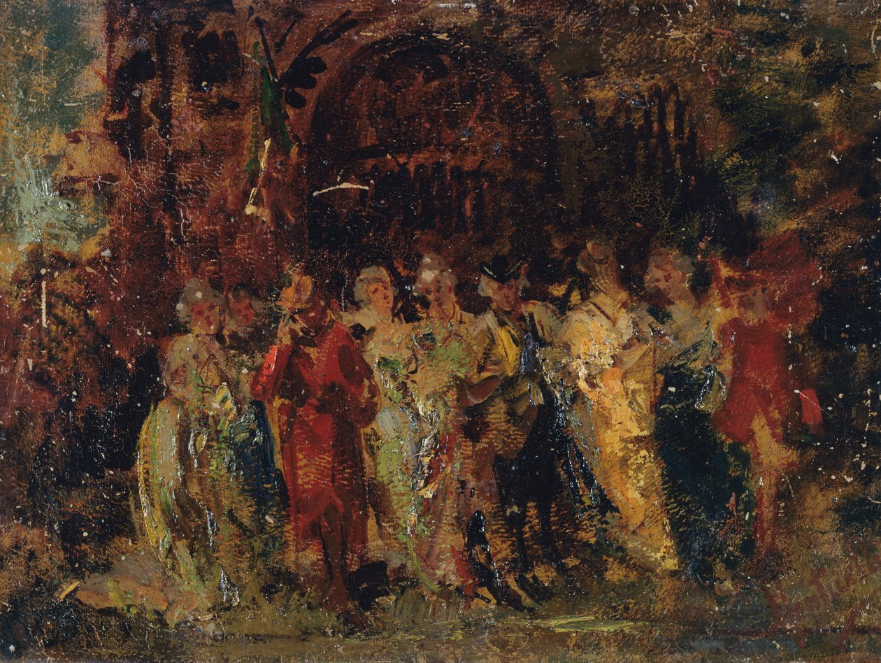 Esküvői menet alkotó: Adolphe Joseph Thomas Monticelli