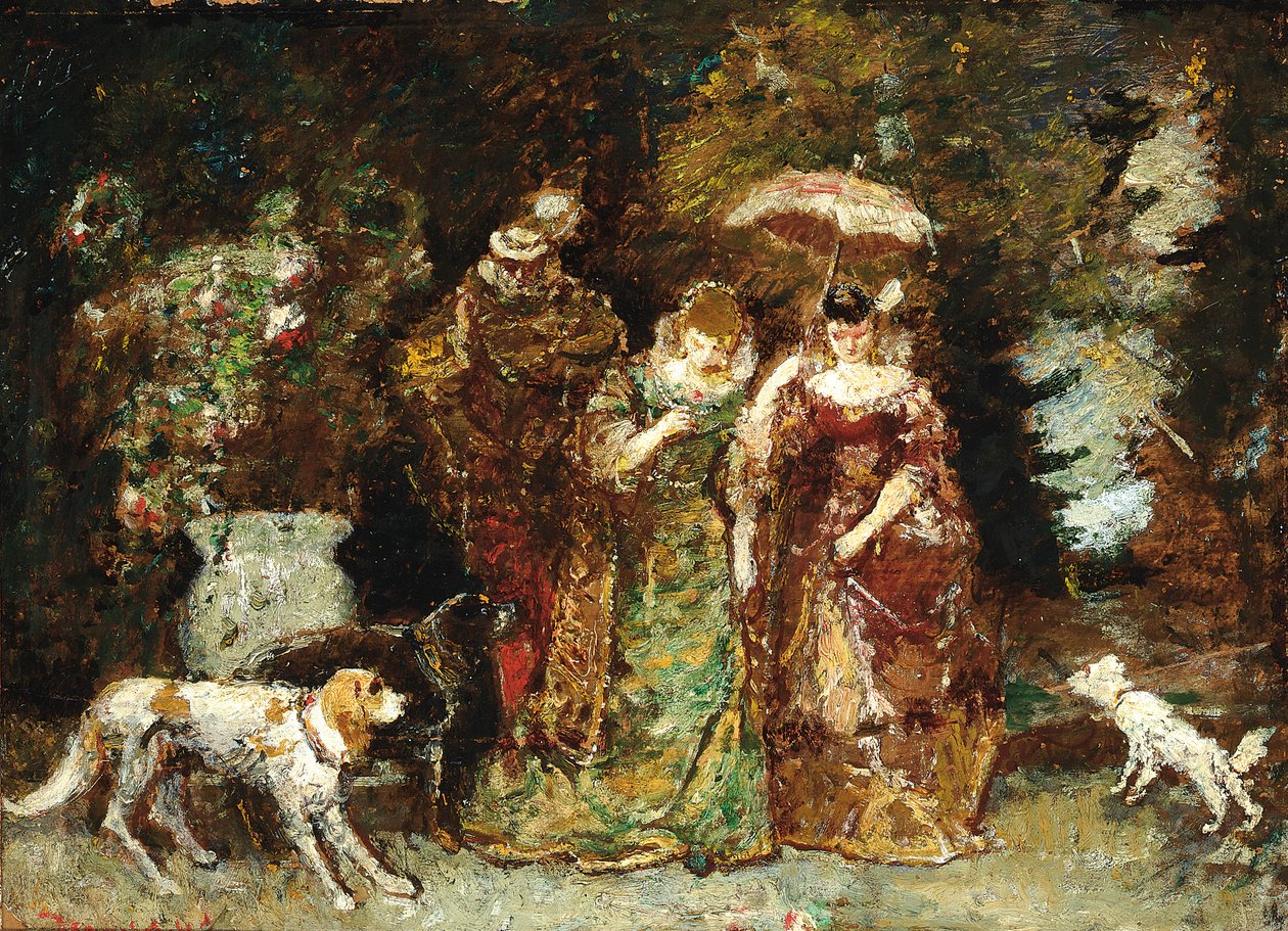 Összejövetel az erdőben alkotó: Adolphe Joseph Thomas Moticelli