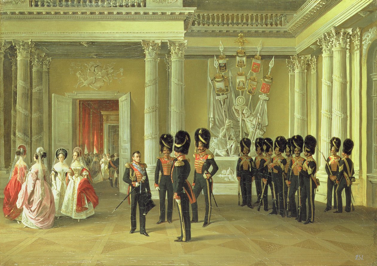 Heraldikai terem a Téli Palotában, Szentpétervár, 1838 alkotó: Adolphe Ladurner