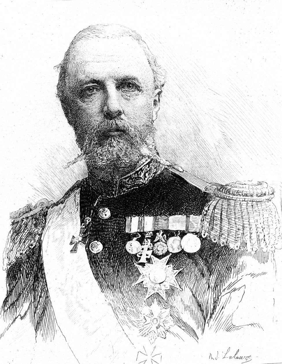 II. OSZKÁR (1829-1907), Svédország és Norvégia királya alkotó: Adolphe Lalauze