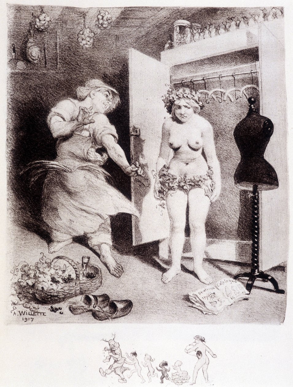 Mohóság – Willette rajza alkotó: Adolphe Leon Willette