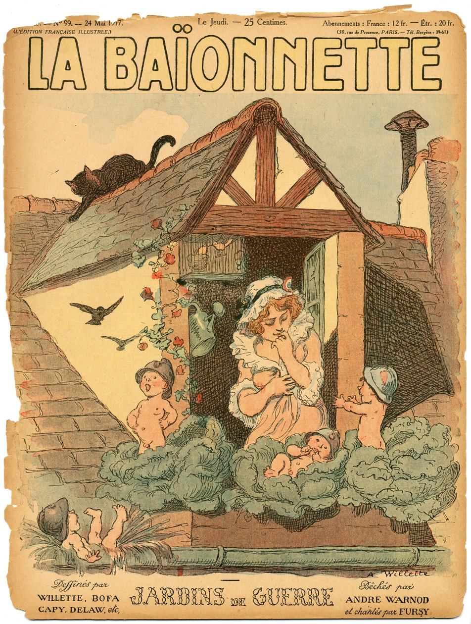 A „La Baionnette”, Satirique en Colors borítója alkotó: Adolphe Leon Willette