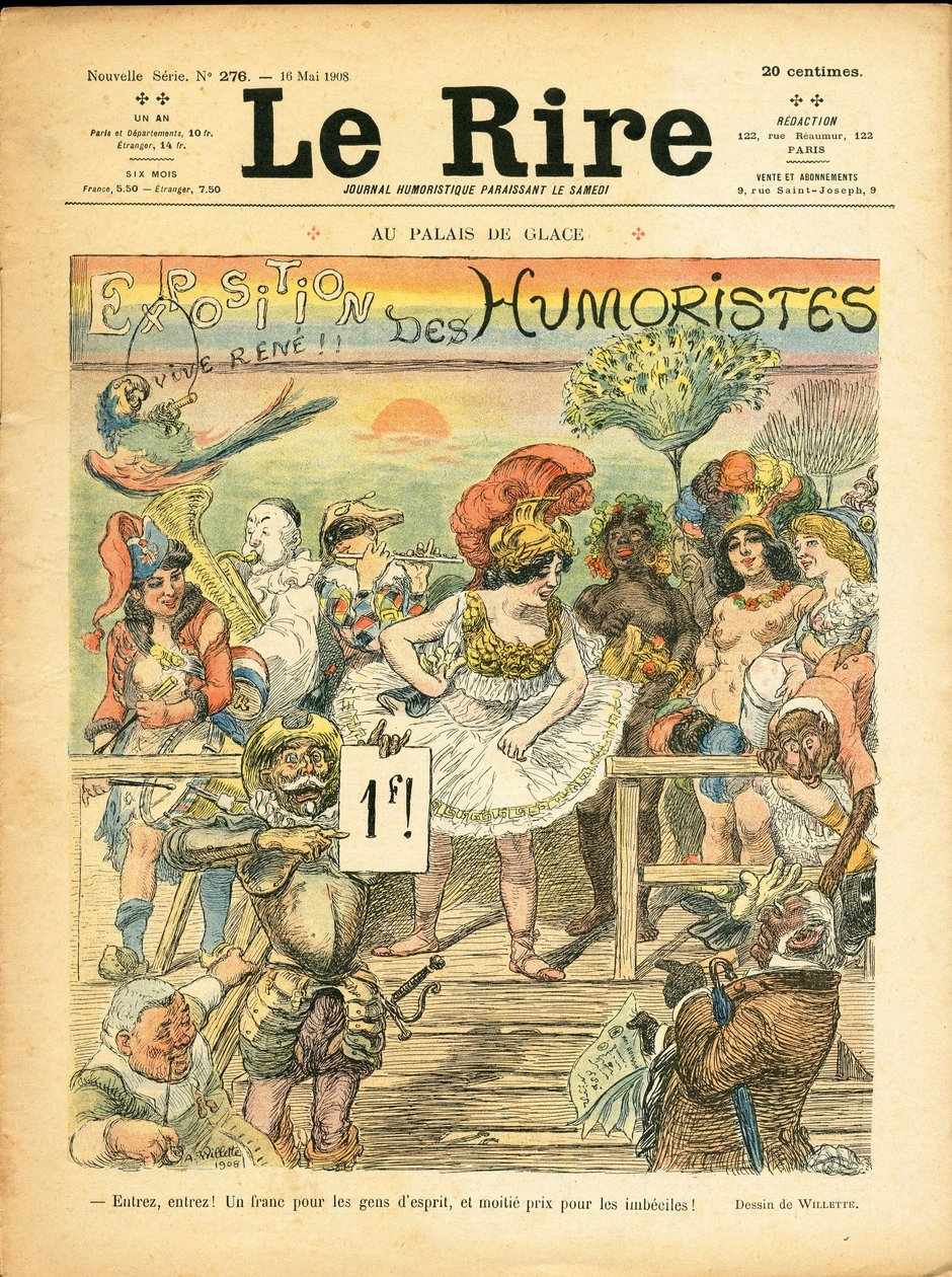 A „Le Lire” címlapja, színekben szatirikus alkotó: Adolphe Leon Willette