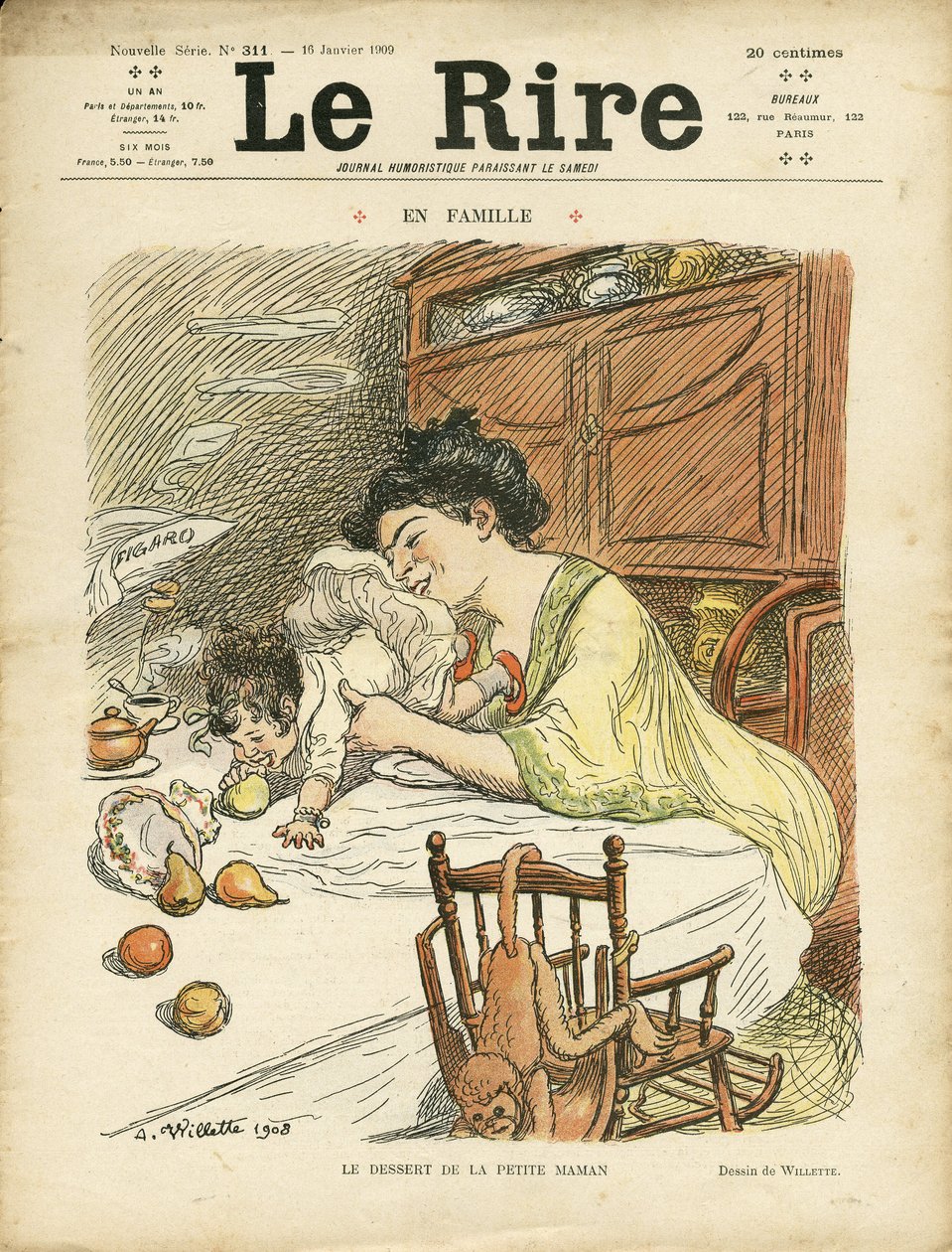 Adolphe dit Willette (1857-1926) illusztrációja a Le Lire borítójára alkotó: Adolphe Leon Willette