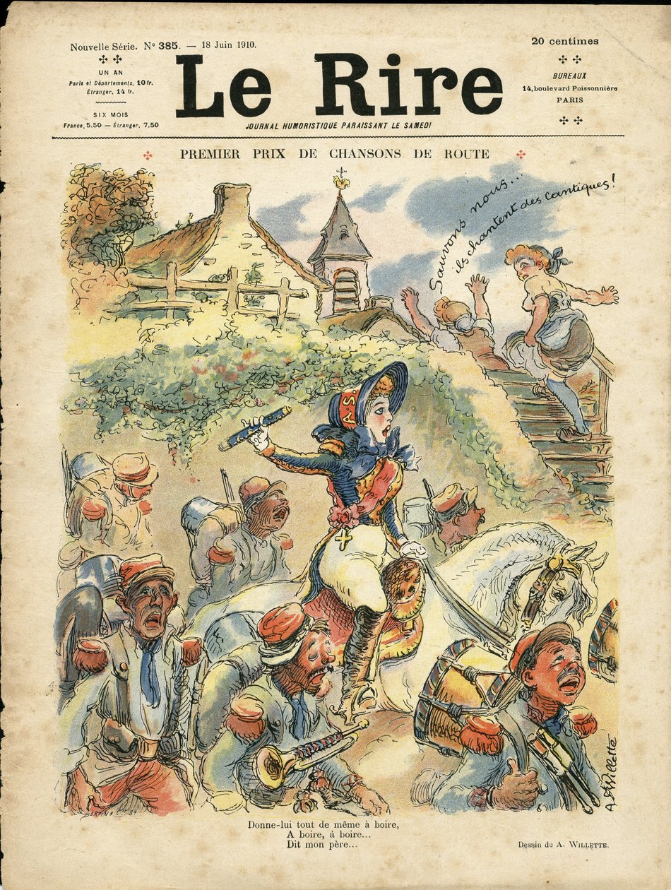 Adolphe dit Willette (1857-1926) illusztrációja a Le Lire borítójára alkotó: Adolphe Leon Willette