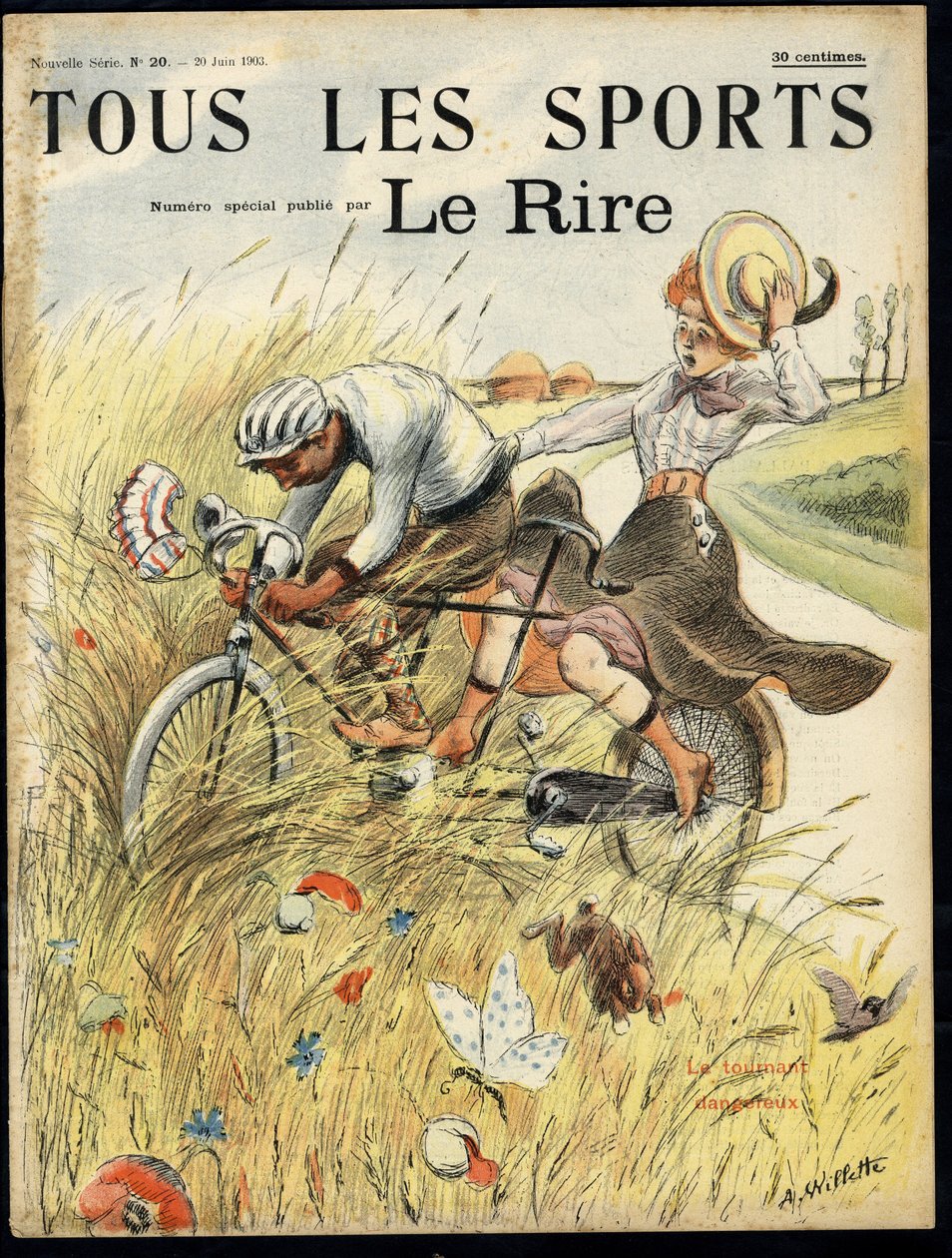 Illusztráció: Adolphe dit Willette (1857-1926) a Le Lire borítójára, # 20 alkotó: Adolphe Leon Willette