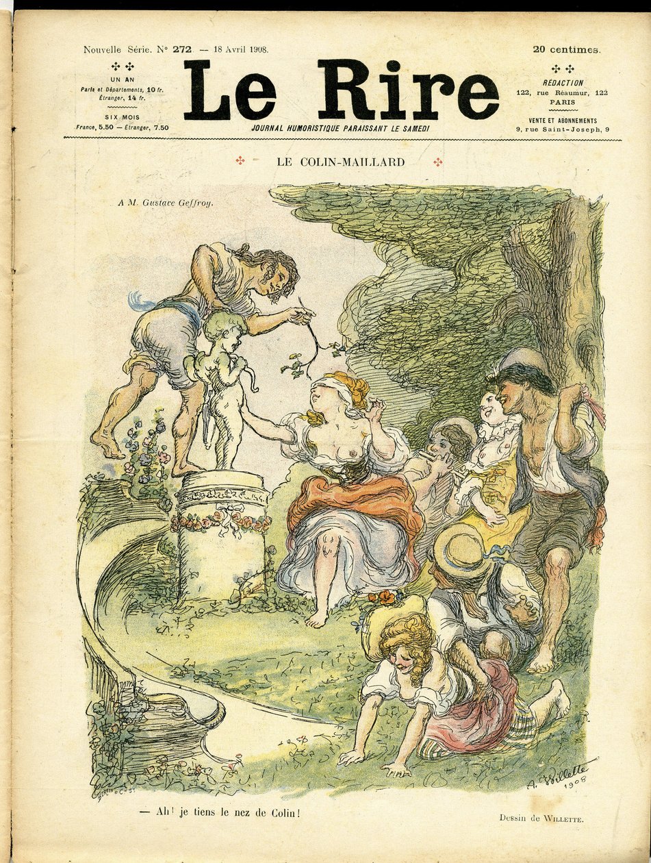 Adolphe dit Willette (1857-1926) illusztrációja a Le Rire borítójára alkotó: Adolphe Leon Willette