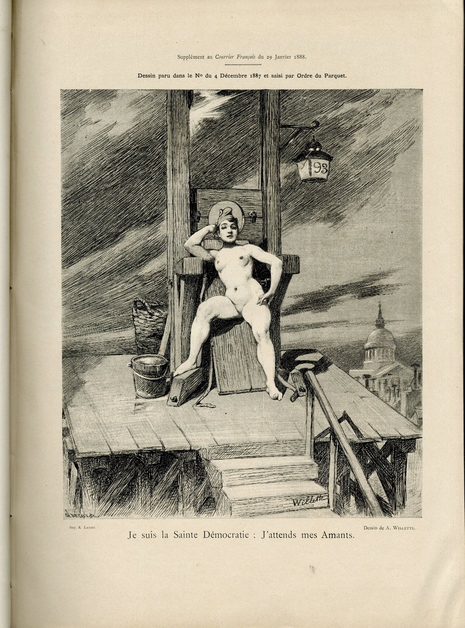 Illusztráció: Adolphe dit Willette (1857-1926) a Le Courrier francais, 4. sz. alkotó: Adolphe Leon Willette
