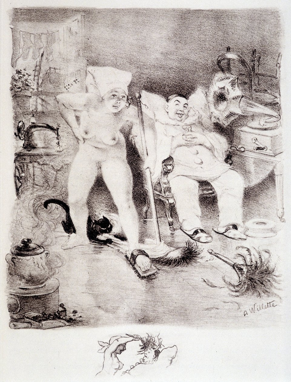 Lustaság – Willette rajza alkotó: Adolphe Leon Willette