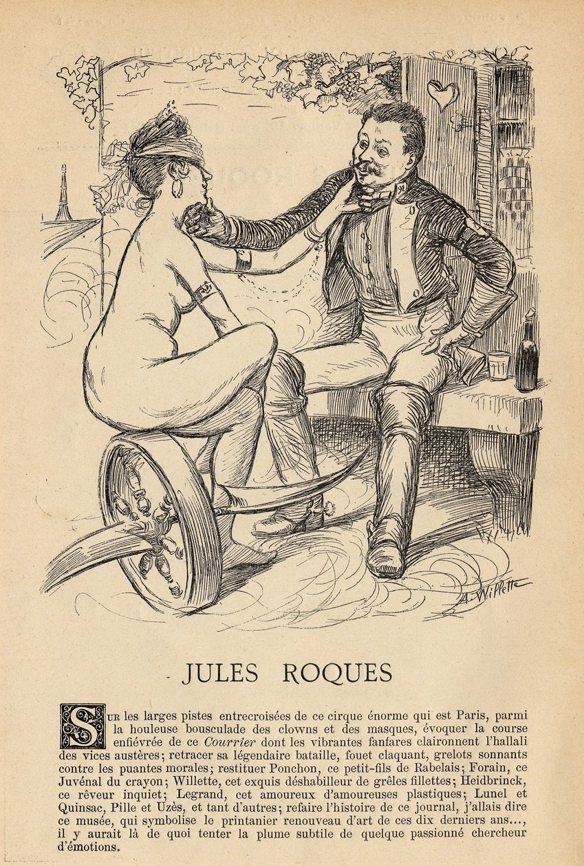 Napjaink emberei, 411. szám, Adolphe dit Willette (1857-1926) illusztrációja: Press, Le Courrier Français, Roques Jules (19-20. század) alkotó: Adolphe Leon Willette