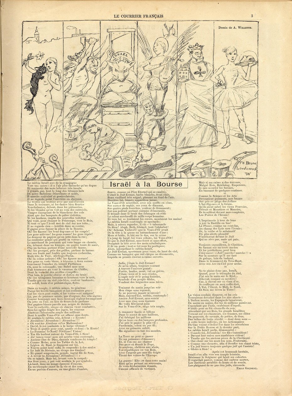The Courier francais, Satirique en B & B alkotó: Adolphe Leon Willette