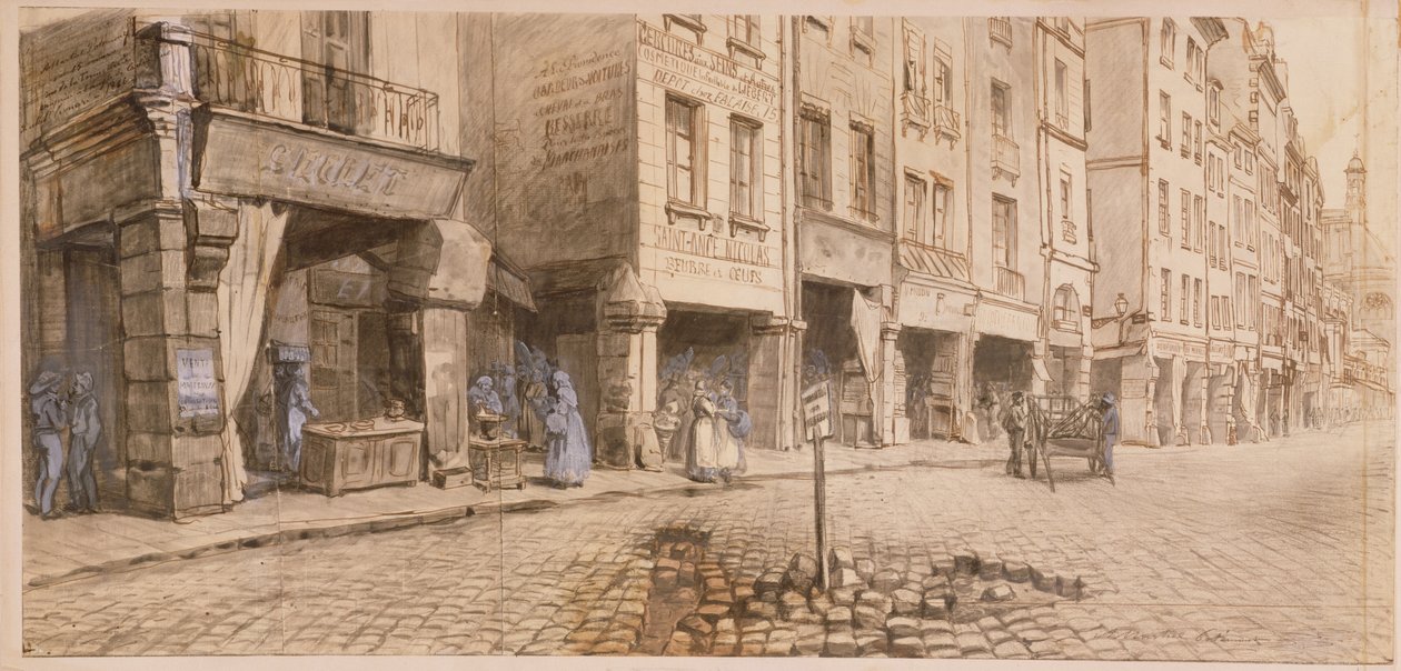 A Street (toll és tinta és WC papíron) alkotó: Adolphe Martial Potemont