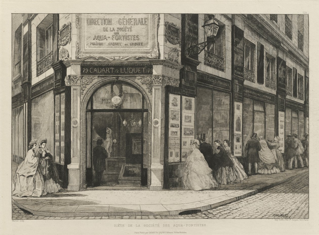 Az Aqua-Fortists Társaságának székhelye, 1864 alkotó: Adolphe Martial Potemont