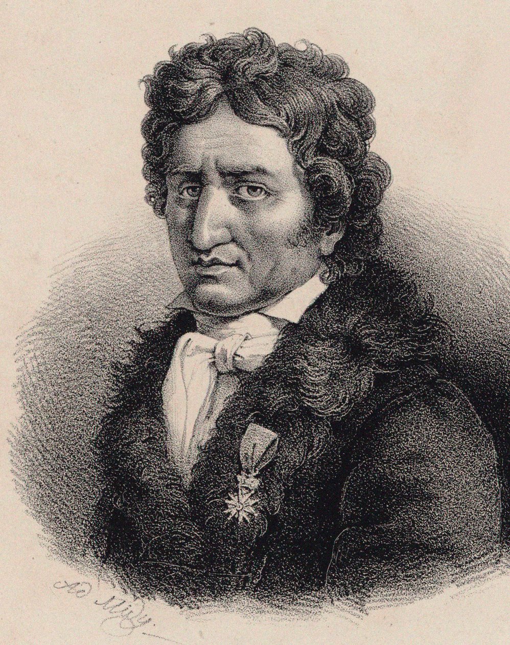 Pierre-Alexandre Monsigny zeneszerző portréja 1729-1817. alkotó: Adolphe Midy