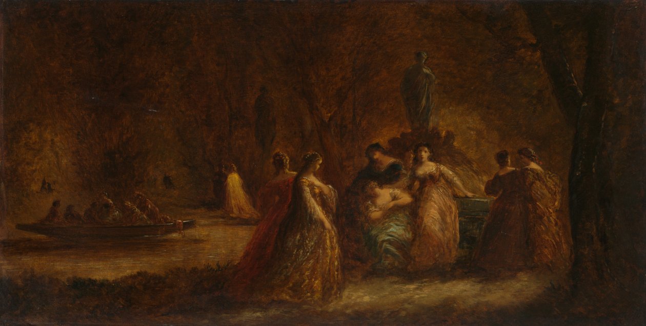 Egy erdei ünnep, c. 1853-1857 vagy kb. 1862. alkotó: Adolphe Joseph Thomas Monticelli