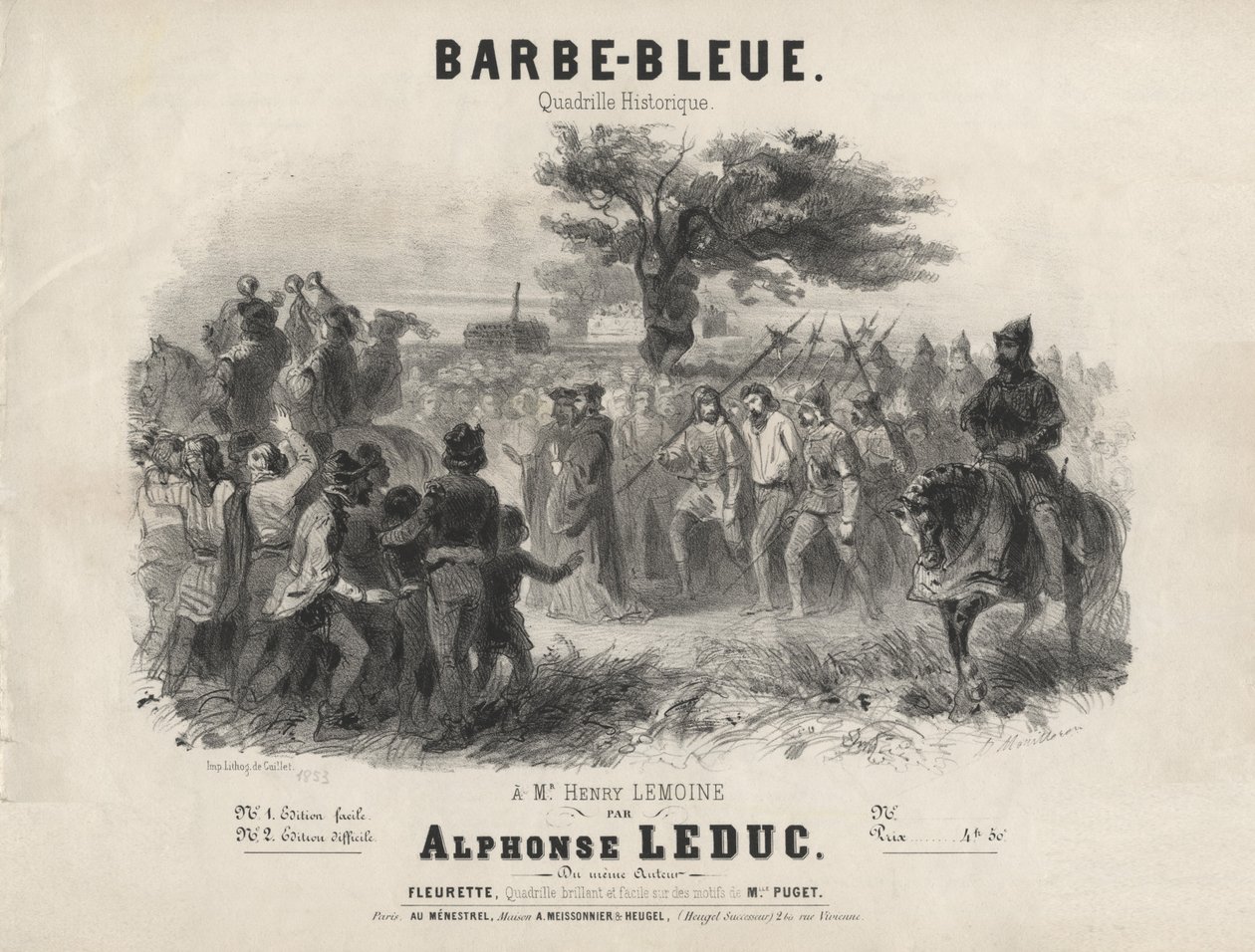 Alphonse Leduc - Kékszakállú, történelmi quadrille alkotó: Adolphe Mouilleron