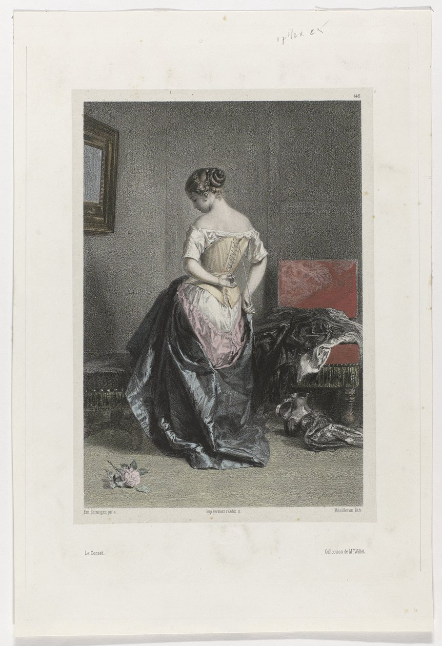 Le Corset (cím a tárgyon) alkotó: Adolphe Mouilleron