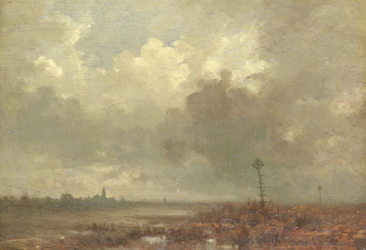 Kilátás a folyóra éjszaka alkotó: Adolphe Mouilleron