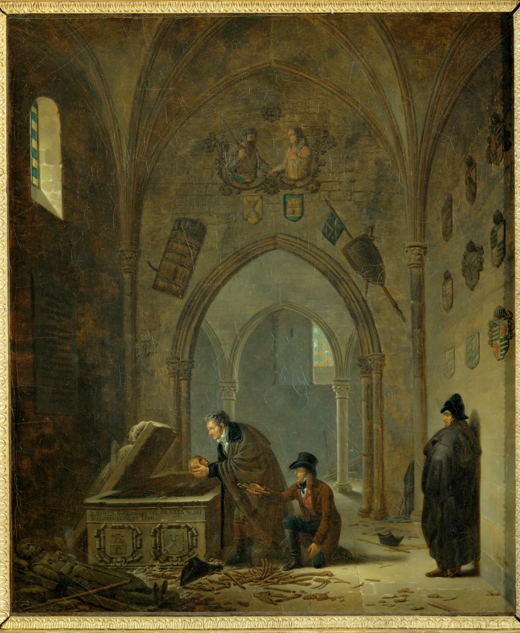 Élő Denon, Spanyolországban, Cid és Chimène maradványainak visszahelyezése sírjaikba ... alkotó: Adolphe Roehn