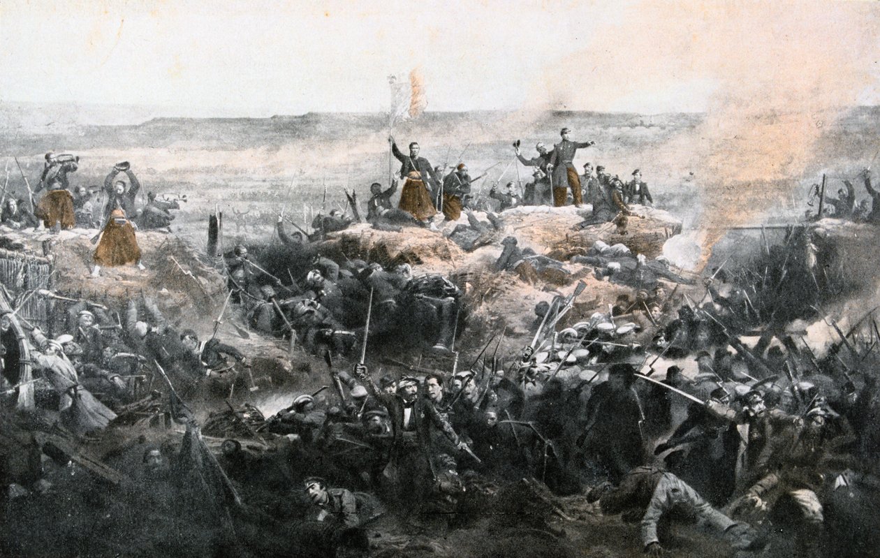 Malakoff elfoglalása a francia hadsereg által, 1855 alkotó: Adolphe Yvon