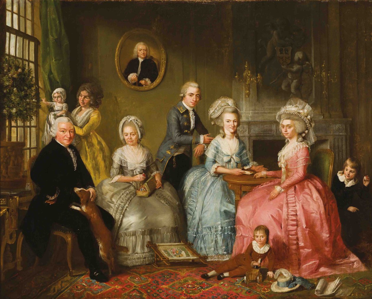 Jan van Loon családjának portréja alkotó: Adriaan de Lelie