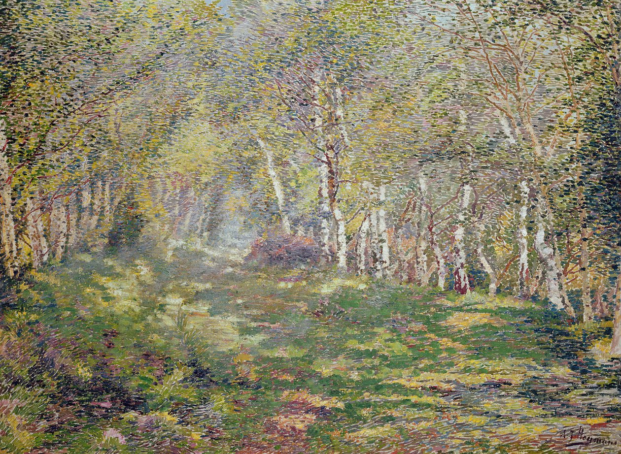 Ezüst nyírek (olaj, vászon) alkotó: Adriaan Josef Heymans