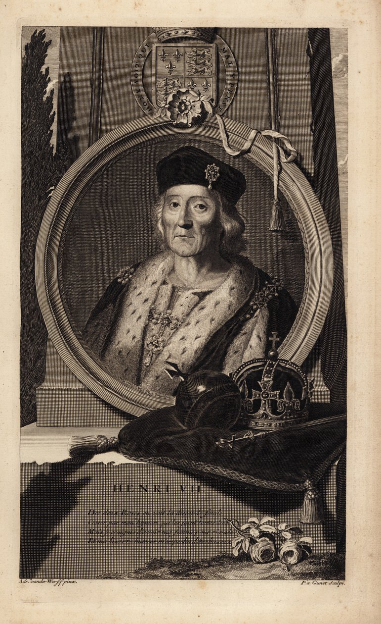VII. Henrik (1457-1509) (metszet) alkotó: Adriaan van der (after) Werff