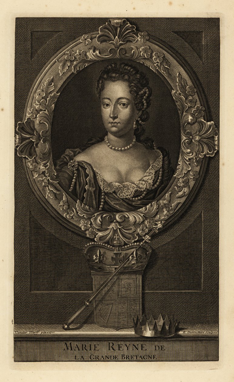 Queen Mary II of Great Britain alkotó: Adriaan van der (after) Werff