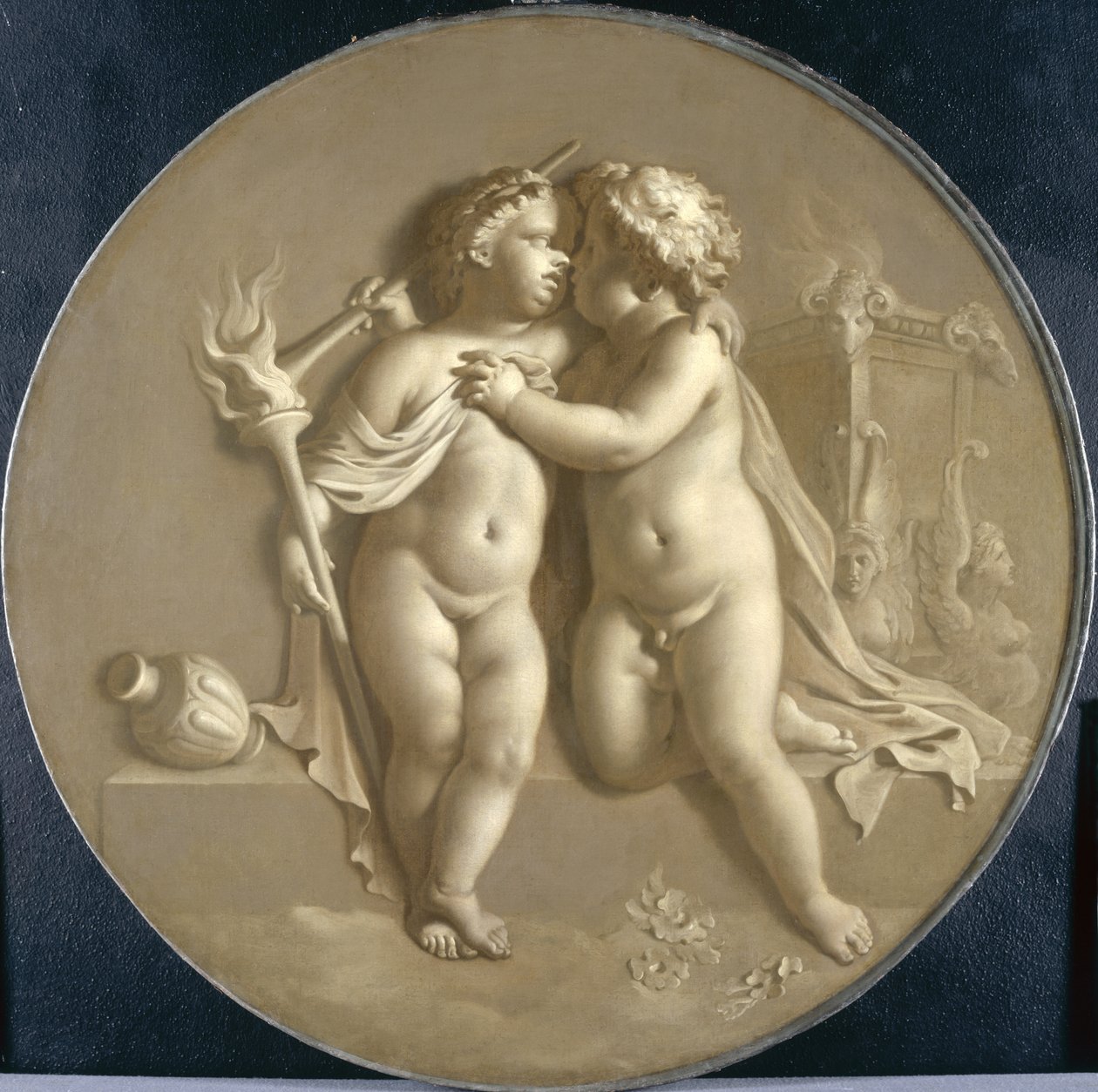 Két putti a szerelem lángjával A szerelem allegóriája, 1696 alkotó: Adriaan van der Werff