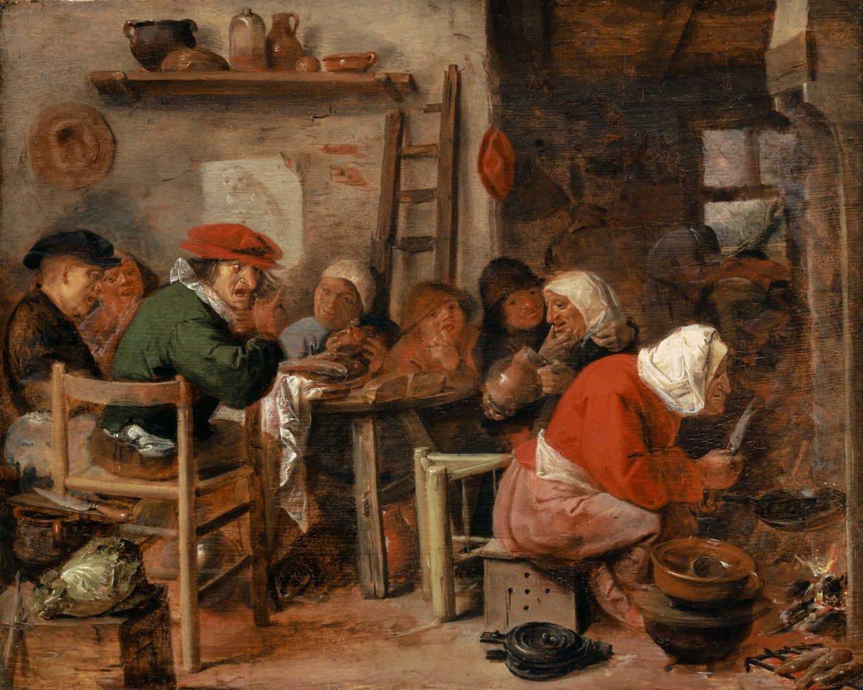 Paraszti étkezés alkotó: Adriaen Brouwer